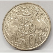 AUSTRALIA 1966 . FIFTY CENTS COIN . HIGH SILVER CONTENT
